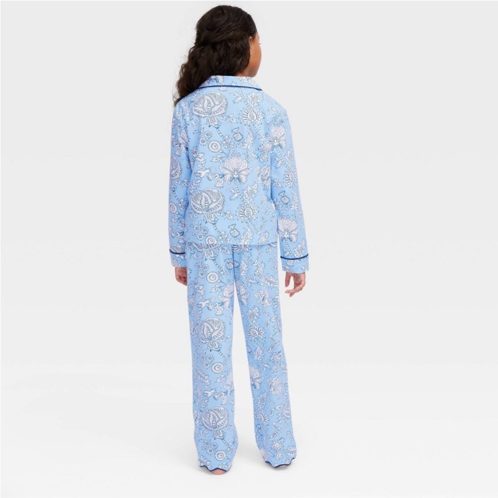 New Roller Rabbit x Target Girls Floral Vines Shirt & Pant Pajama Set MEDIUM - Picture 2 of 3